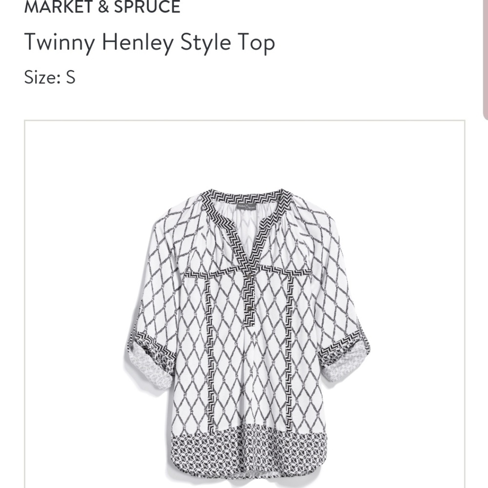 Market &Spruce Twinny Henley Style Top